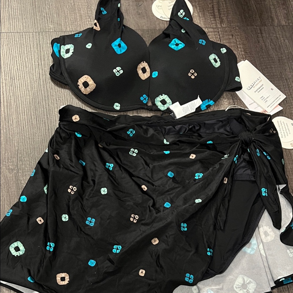Coco Reef Black and Blue Bikini Set